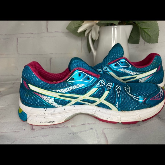 Asics Gel Exalt 2 Running Shoe Sneaker Women 9 Lightning Blue Pink Raspberry - Picture 3 of 7